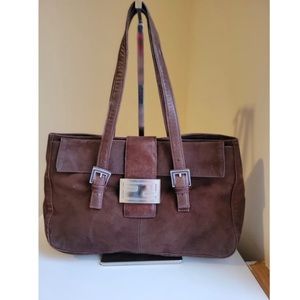 Vintage Fendi Suede shoulder bag